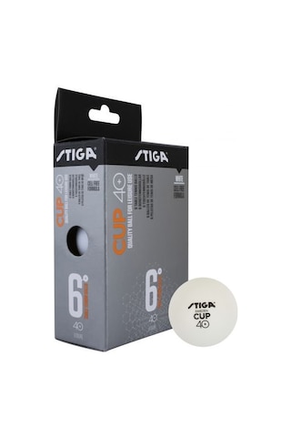 Stiga Cup 6lı Masa Tenisi Pinpon Topu Beyaz 1110-2510-06