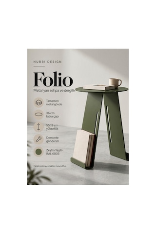 Folio Modern Metal Yan Sehpa Ve Dergilik, Yuvarlak Koltuk Kenarı Kitaplık Sehpa Yeşil - 945341616 Yeşil Folio Modern Metal Yan Sehpa Ve Dergilik, Yuvarlak Koltuk Kenarı Kitaplık Sehpa Yeşil - 945341616 Yeşil