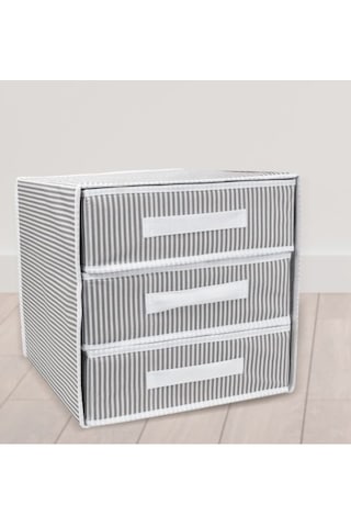 3 Bölmeli Çekmece Düzenleyici Organizer Gri