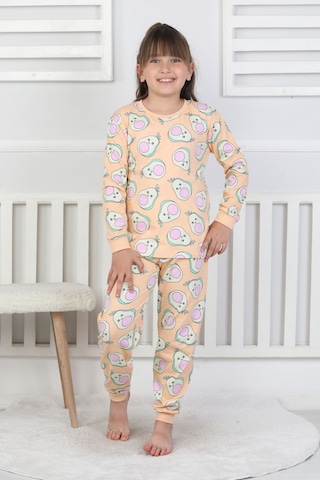 Cute Avocado Desenli Kız Çocuk Pijama Takımı SOMON