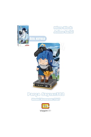 Loz Micro Anime Serisi 1347 Modeli 302 Parça Dekoratif Oyuncak Yapım Seti Yapı Blok Fflz-1347