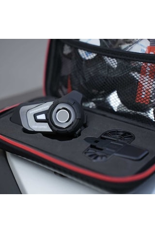 Knmaster Kn6100 Pro Motosiklet Kask İntercom Seti Karbon-siyah