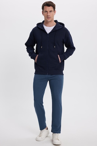 Tudors Erkek Slim Fit Dar Kesim Beli Bağcıklı 3 Cepli Geniş Paça Koyu Petrol Eşofman Altı-41913 Koyu Petrol