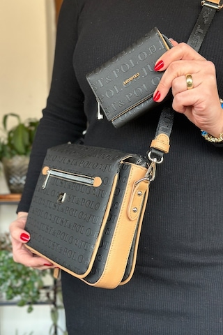 Jps-kadın 3 Bölmeli Ayarlanabilir Uzun Askılı Postacı Çantası Ve Omuz Çantası 4013 - Siyah Taba Kombin Siyah - Taba
