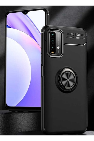 Xiaomi Redmi 9T Kılıf Yüzüklü Magnetli Ravel Case