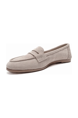 Luvishoes F02 Bej Suet Kadın Babet Bej
