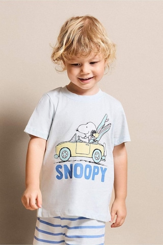 Defacto Snoopy Desenli 2li Pijama Takımı Erkek Bebek H3501a526smbe61 Mavi-be61