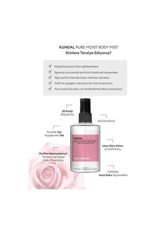 Kundal Baby Powder Pure Moist Body Mist 128 ML