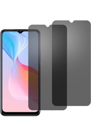 Vivo Y21s - Y32 - Y33s Privacy Hayalet Ekran Koruyucu 2 Adet - 9h Temperli Cam, Yan Görünme Engelleyici, Tam Kaplama