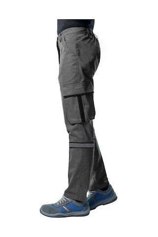 Şensel, Reflektörlü İş Pantolonu, Gri-Siyah, Komando Cepli -54E33