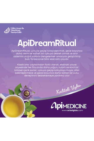 Apimedicine Apidreamritual Fonksiyonel Bitki Ekstrakt Çayı 12 Stick 84 G Stick Bitki Çayı Ekstrakt Form Günlük Bitki İçeceği