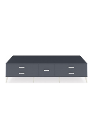 Kronos Tv Ünitesi 5 Çekmeceli 220x59x51 Antrasit-aytaşı/antrasit Aytası/antrasıt - Antrasıt