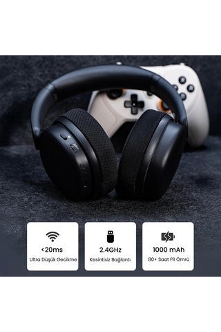 Aula G7 Pro Tri Mode Kablosuz Rgb Gaming Mikrofonlu Oyuncu Kulaklığı 7.1 Surround Ses 40mm Driver Düşük Gecikme E-spor Kulaklık Siyah
