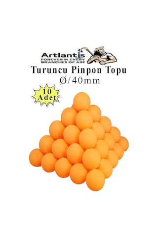 Turuncu Pinpon Topu 10 Adet Masa Tenis Topu Evcil Hayvan Kedi Oyuncağı Okul Sınıf Etkinlik Deney Topu