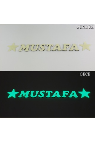 Fosforlu 7 Harf + 2 Yıldız Veya Kalp