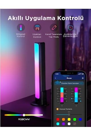 Govee Rgbıcww Wifi+bt Flow Plus Bar 2'li