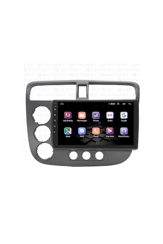 Celali Tuning Honda Civic V-tech 2002-2006 Android 12 Carplay Navigasyon Multimedya - 4gb Ram 64gb Hdd