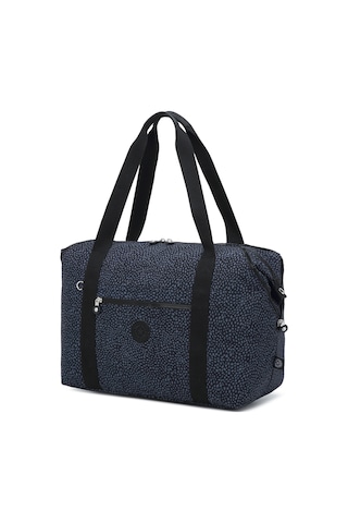 Smart Bags Orta Boy Su Geçirmez Extra Hafif Krınkıl Kumaş El Valizi Ve Spor Çantası Puantiye Siyah