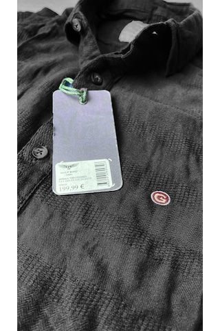 Slim Fit İtalyan Kesim Gerçek Keten Gömlek Siyah