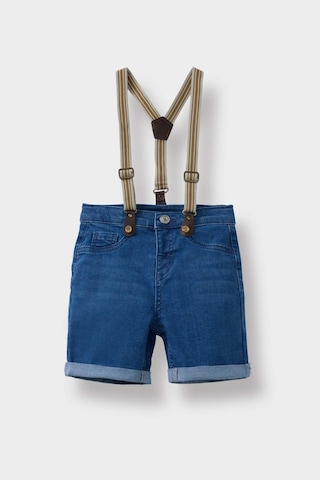DeFacto Erkek Bebek Pantolon Askılı Jean Şort C2289A525SMNM28 Mavi