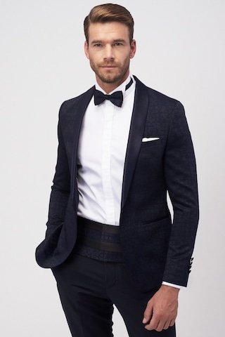 AC&Co / Altınyıldız Classics Erkek Lacı Slim Fit Desenli Smokin Damatlık Lacı Lacivert