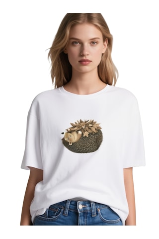 Ogc Kirpi Oversize Unisex T-shirt Beyaz