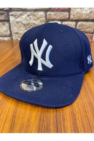 Hamze Ny Newyork Nakışlı Hiphop Snapback Rapper Drip Şapka Cap Lacivert