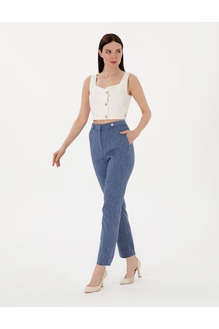 Pierre Cardin Kadın İndigo Pantolon 50306487-vr028 Indigo