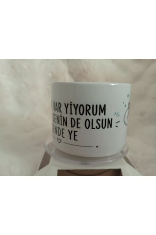 Özel Tasarım Motto Fincan 4 Beyaz