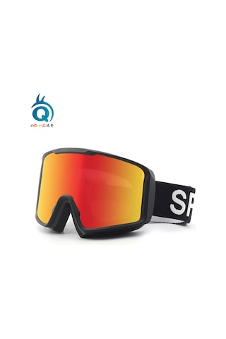 Erkek Ve Kadın Kayak Gözlük Çift Katmanlı Buğu Önleyici Kar Rüzgar Ggeçirmez Gözlük Turuncu