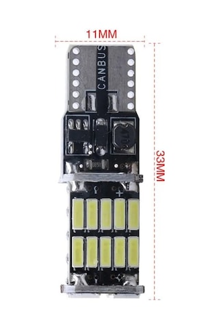 T10 W5w Led Canbus Araba İç Aydınlatma T10 26 Smd 4014 Çip Saf B