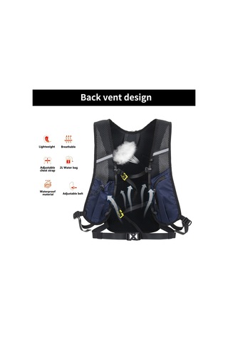 Junletu Yürüyüş Sırt Çantası Su Geçirmez Hafif Seyahat Sırt Koyu Mavi Diğer