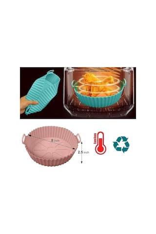 Morponi 2'li Airfryer Silikon Pişirme Kabı 20 Cm Diğer