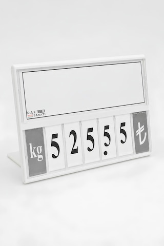 Fiyat Kasetlik Manav Kasap Şarküteri Etiketi Rakamlı Fiyatlık Ayaklı Büyük Boy 123x84 Mm Beyaz