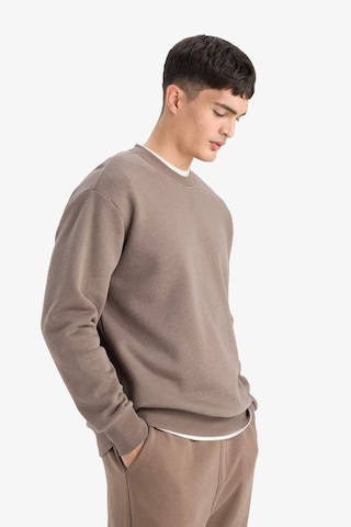 Defacto Relax Fit Bisiklet Yaka Kalın İçi Yumuşak Tüylü Basic Düz Sweatshirt T5139az25aubn571 Kahve
