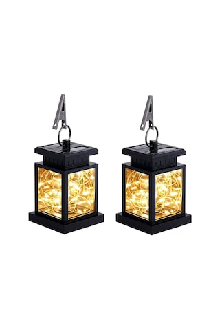 Gajeena Güneş Enerjili Cam Kavanozlı Mavi Işık, Bahçe/patio İçin Ip65 Su Geçirmez Bakır Tel Led, 8-10 Saat Süre, 2 Adet Hediye Kutusu Seti