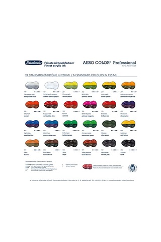Aero Color Professional Akrilik Airbrush Mürekkebi 28 Ml 405 Primary Blue Cyan Genel