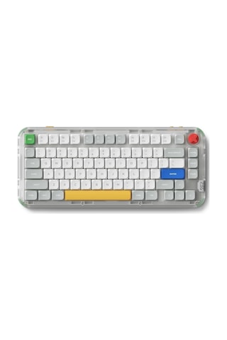 Nuphy Kick75 Tri-mode Low Profile Custom Mekanik Oyuncu Klavyesi Tape Gray-silver Nano