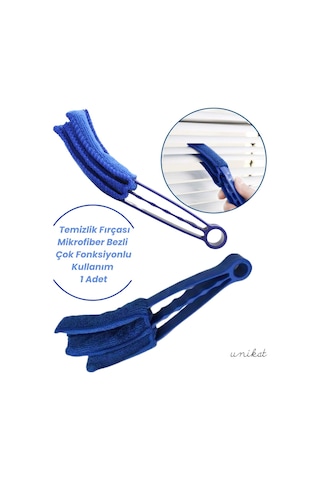 Oto Klima Ve Havalandırma Temizlik Fırçası - Mikrofiber Bezli - Çok Fonksiyonlu Kullanım 1 Adet