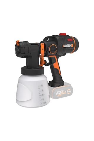 Worx Wx020.9 20volt Kömürsüz Devir Ayarlı Boya Tabancası + 4 Parç