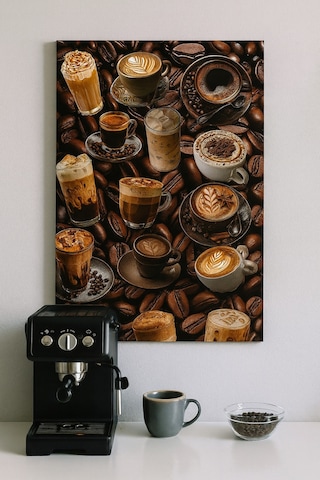 Kahve Tutkusu Barista Sanatı Ve Sıcak Enerji Cam Tablo