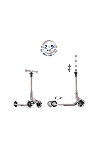 Smartrike Xtend Mini+ 2 Aşamalı Büyüyen Çocuk Scooter 2-9 Yaş Katlanabilir Led Tekerlekli Space Grey