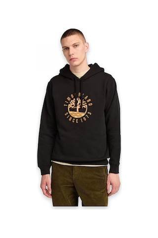 Timberland Tb0a6vgt Holiday Graphic Hoodie Siyah Erkek Sweatshirt Siyah