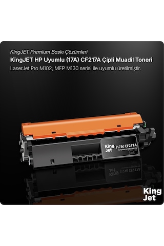 Kingjet Hp Uyumlu 17a Cf217a Standart Kapasiteli Çipli Uyumlu Toneri Laserjet Pro M102a
