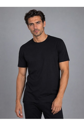 Bisse Siyah Bisiklet Yaka T-shirt Ts26y26100 D99