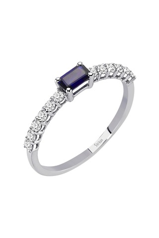 Sirius Pırlanta Ve Baget Kesim Safir Taşlı Yüzük 0804R0321