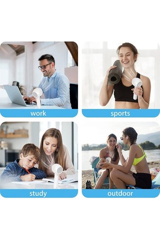 Taşınabilir El Fanı, Usb Şarj Edilebilir, Karabina Klipsli Masa Küçük Fanı, Ev Ofis Iç Mekan Dış Mekan Seyahati Için 6177 Renkli