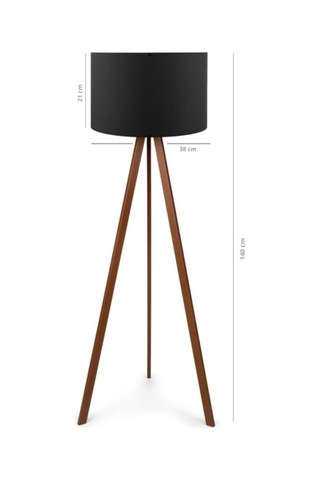 Bohhem Siyah Ahşap Tripod Lambader Siyah - Venge Diğer