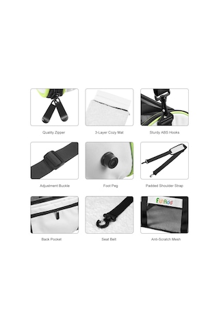 Cbtx Funadd Pet Seyahat Taşıma Çantası Omuz Katlanabilir Tote Çanta Gri