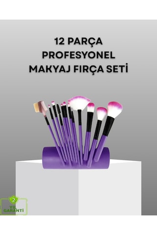 Ultra Yumuşak 12 Li Makyaj Fırça Seti Dökülme Yapmaz Dalin Şampuan İle Temizlenebilir